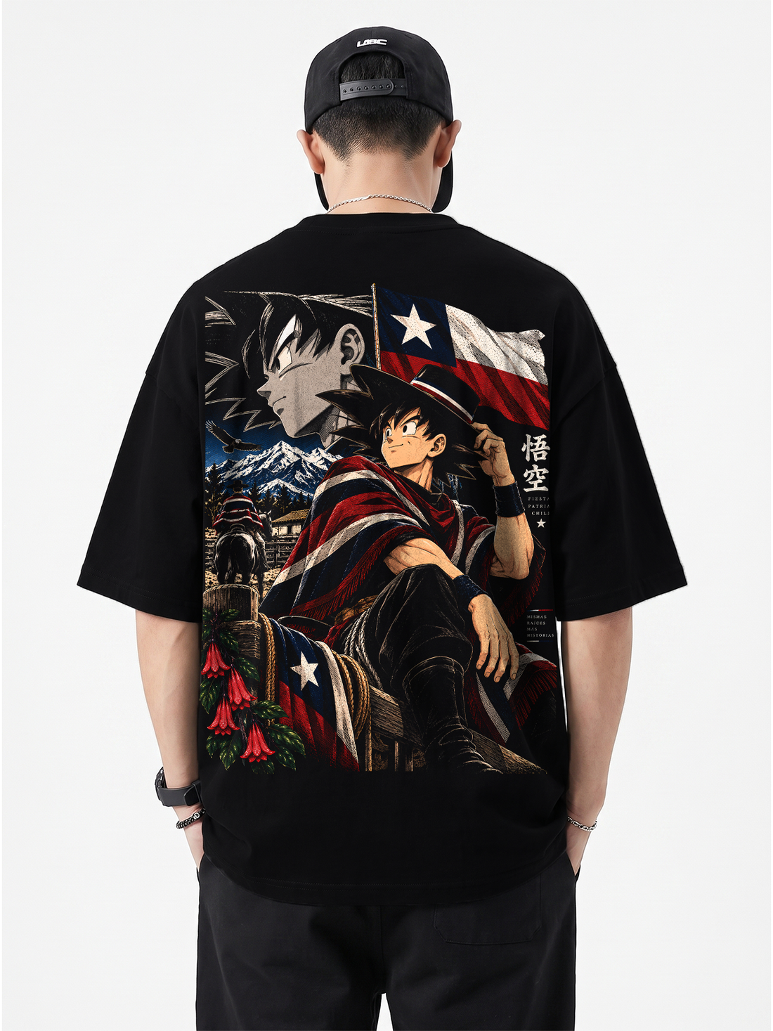 Polera Oversize Goku Dragon Ball Fiestas Patrias