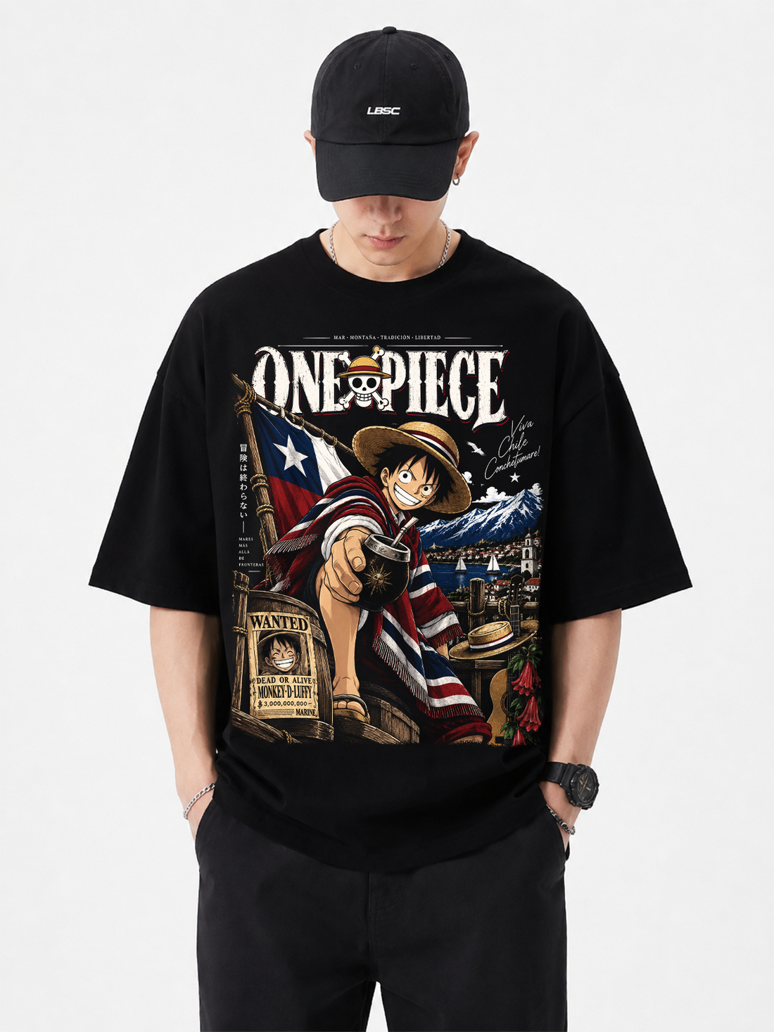 Polera Oversize Luffy One Piece Fiestas Patrias
