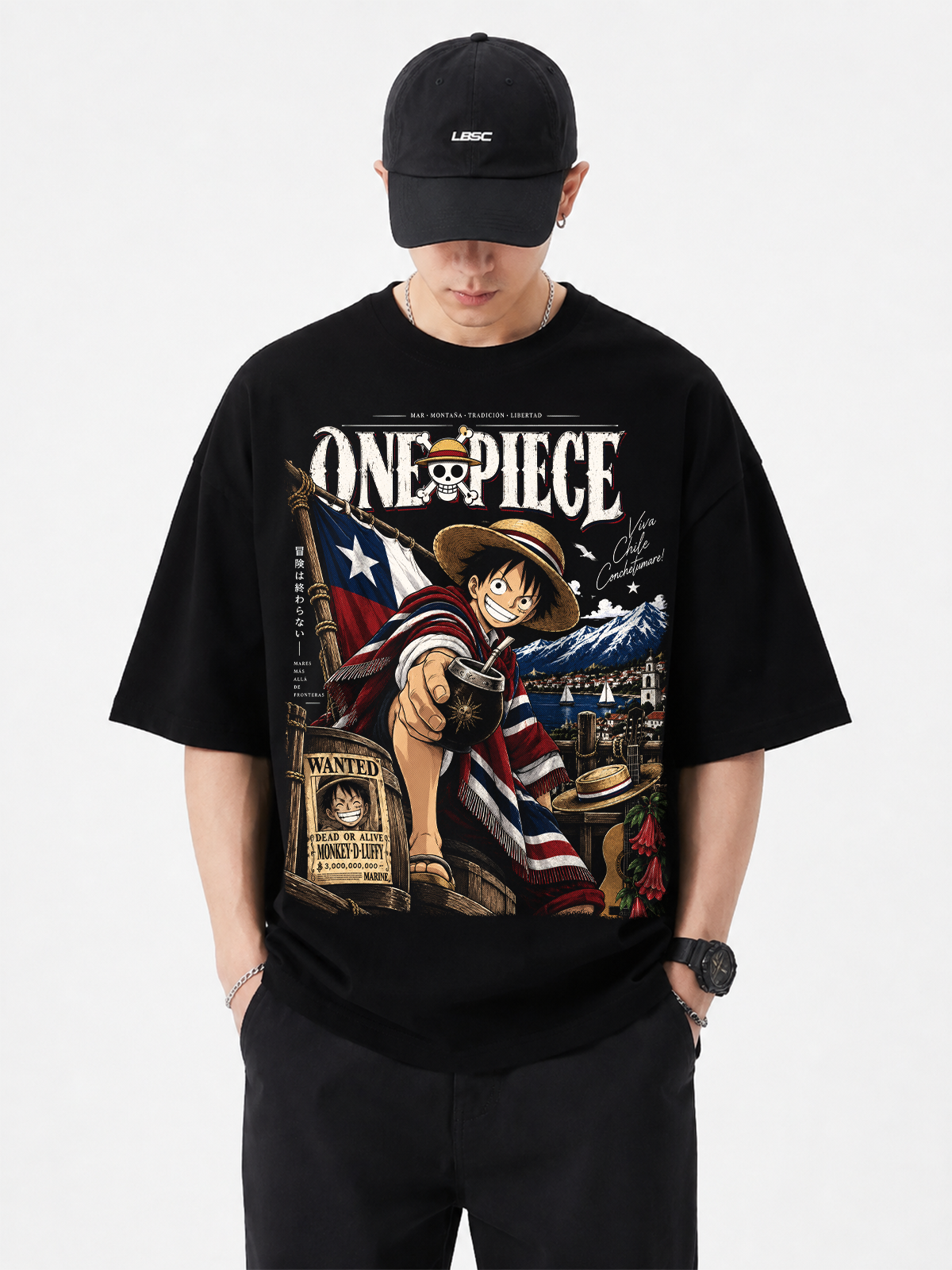 Polera Oversize Luffy One Piece Fiestas Patrias