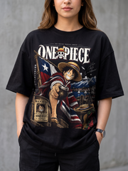 Polera Oversize Luffy One Piece Fiestas Patrias