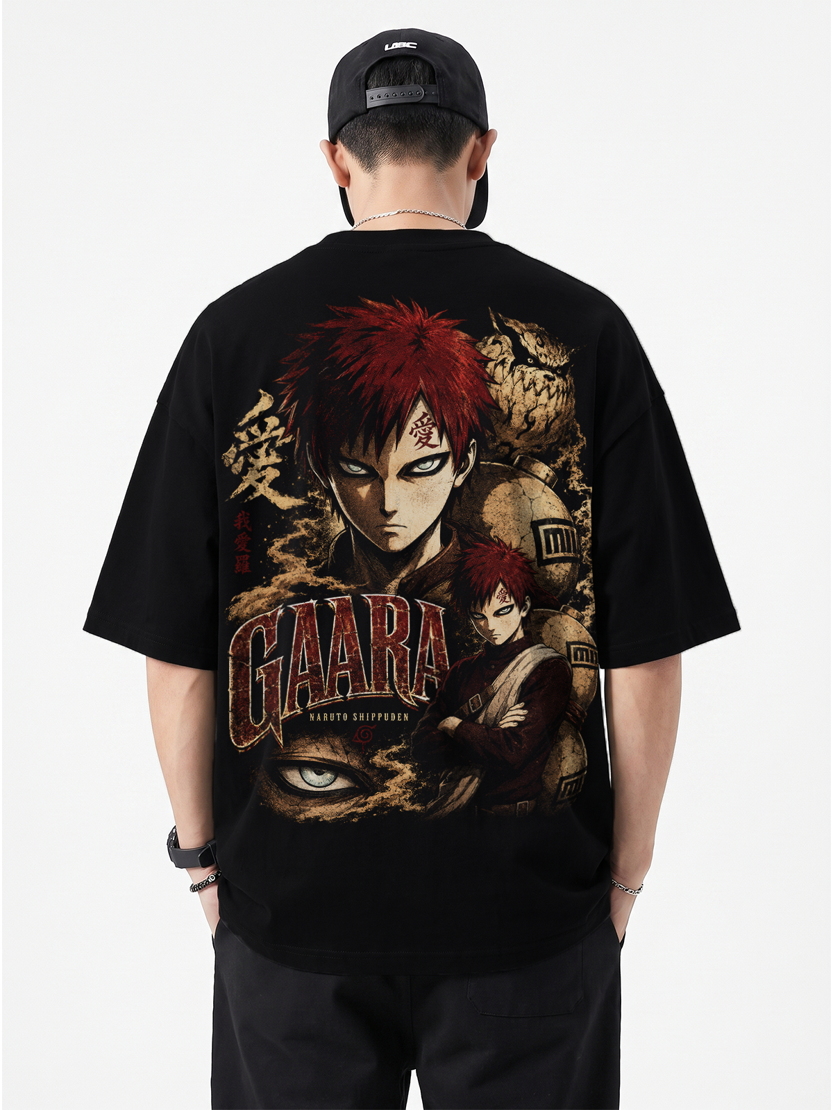 Polera Oversize Gaara Naruto Shippuden Vintage