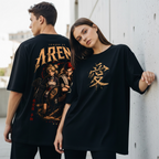 Camiseta oversize Legado de Arena – Gaara, Temari y Kankuro