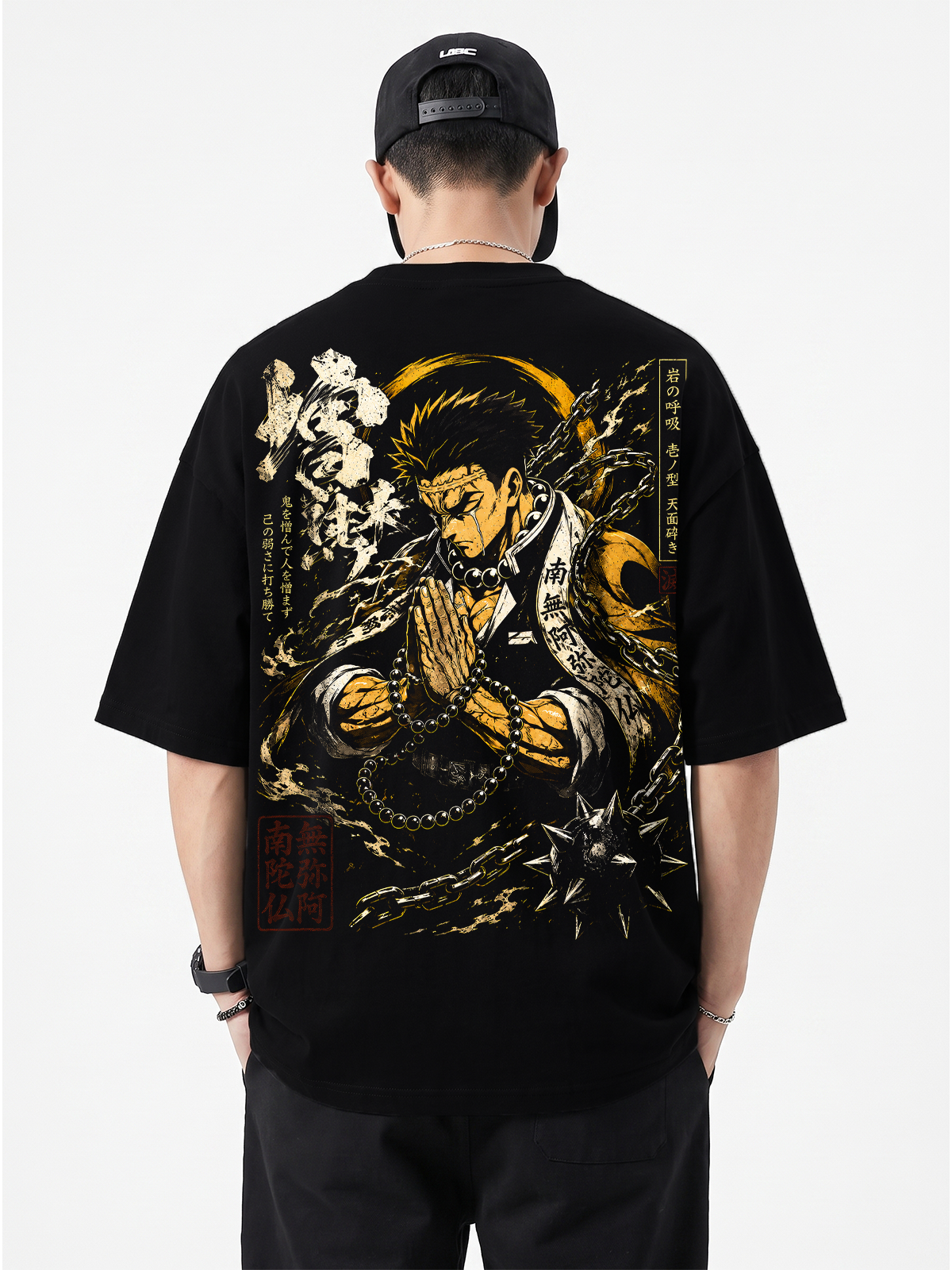 Polera Anime Gyomei Himejima Demon Slayer Oversize