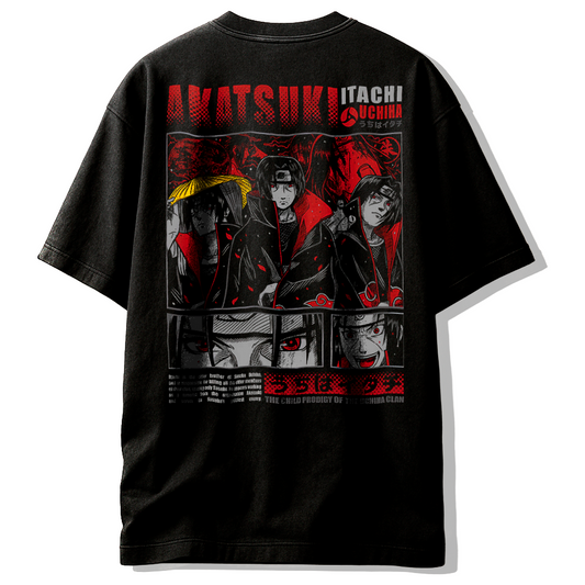 Camiseta Akatsuki Itachi Uchiha – Sharingan Despertado