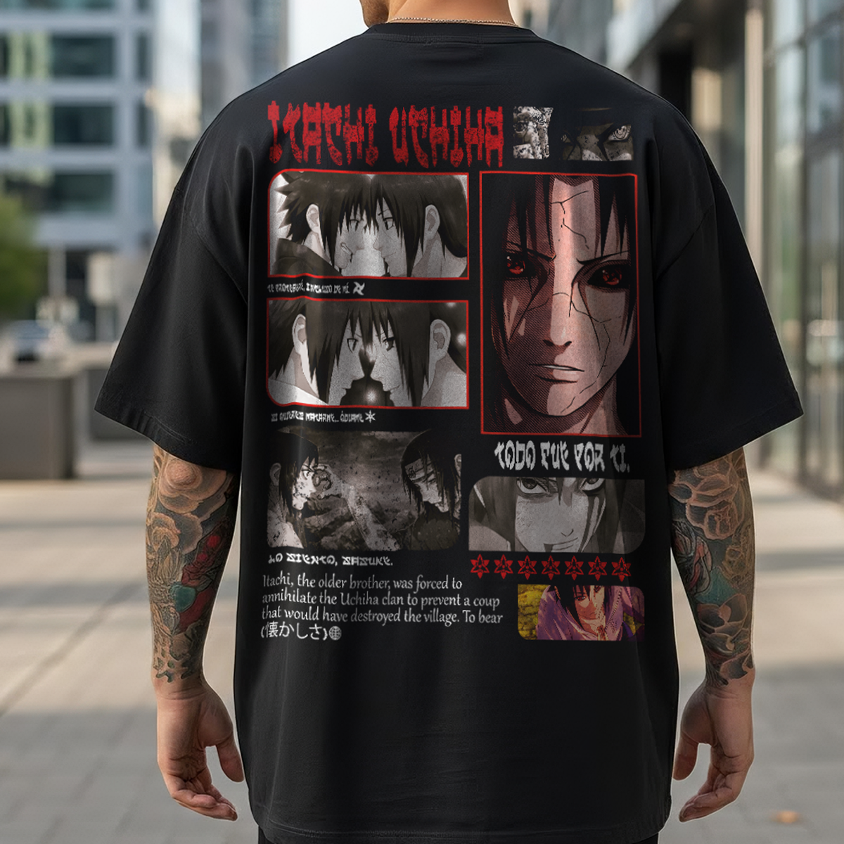 Camiseta oversize Itachi Uchiha Legacy