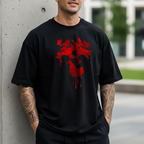 Camiseta oversize Streetwear Itachi Uchiha – Diseño Anime Oscuro