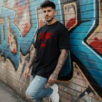 Camiseta oversize Streetwear Itachi Uchiha – Diseño Anime Oscuro