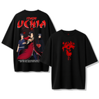 Camiseta oversize Streetwear Itachi Uchiha – Diseño Anime Oscuro