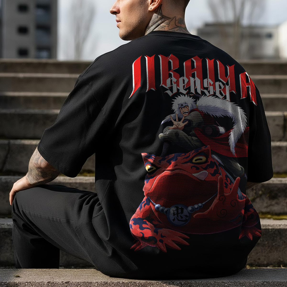 Camiseta oversize Jiraiya Streetwear – Estética Legendaria