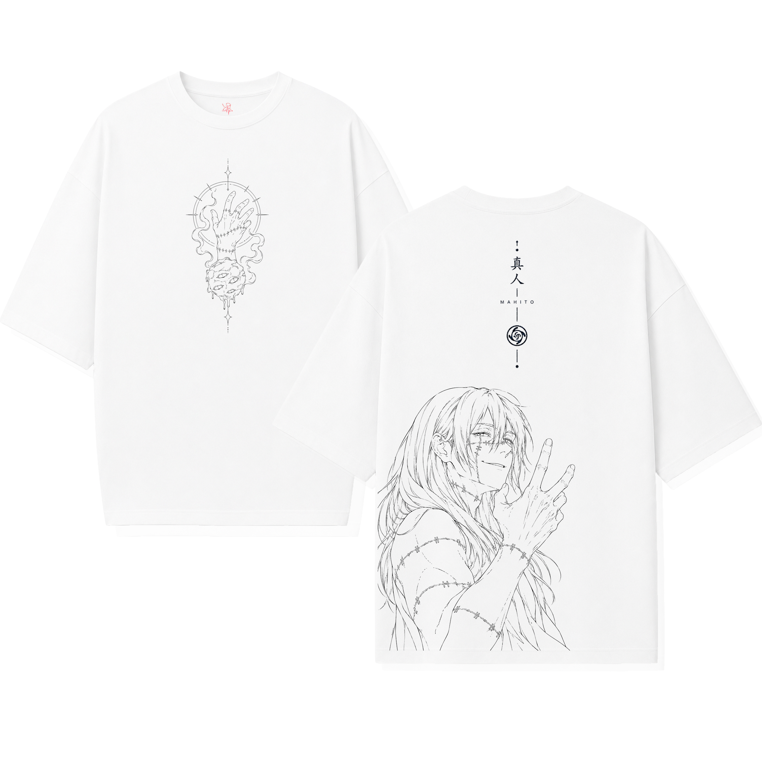 Camiseta Mahito oversize Minimal Jujutsu Kaisen Streetwear