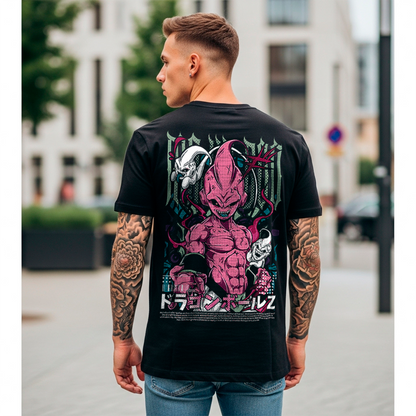 Camiseta Majin Buu Arte Urbano – Caos y Poder Absoluto