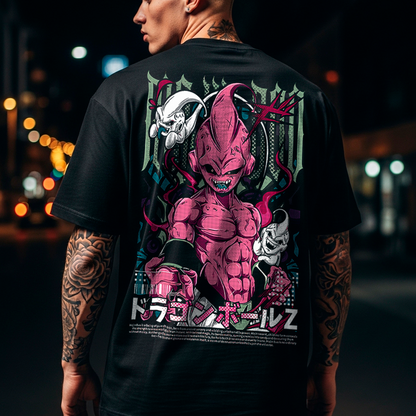Camiseta Majin Buu Arte Urbano – Caos y Poder Absoluto
