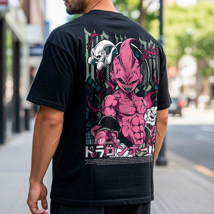 Camiseta Majin Buu Arte Urbano – Caos y Poder Absoluto