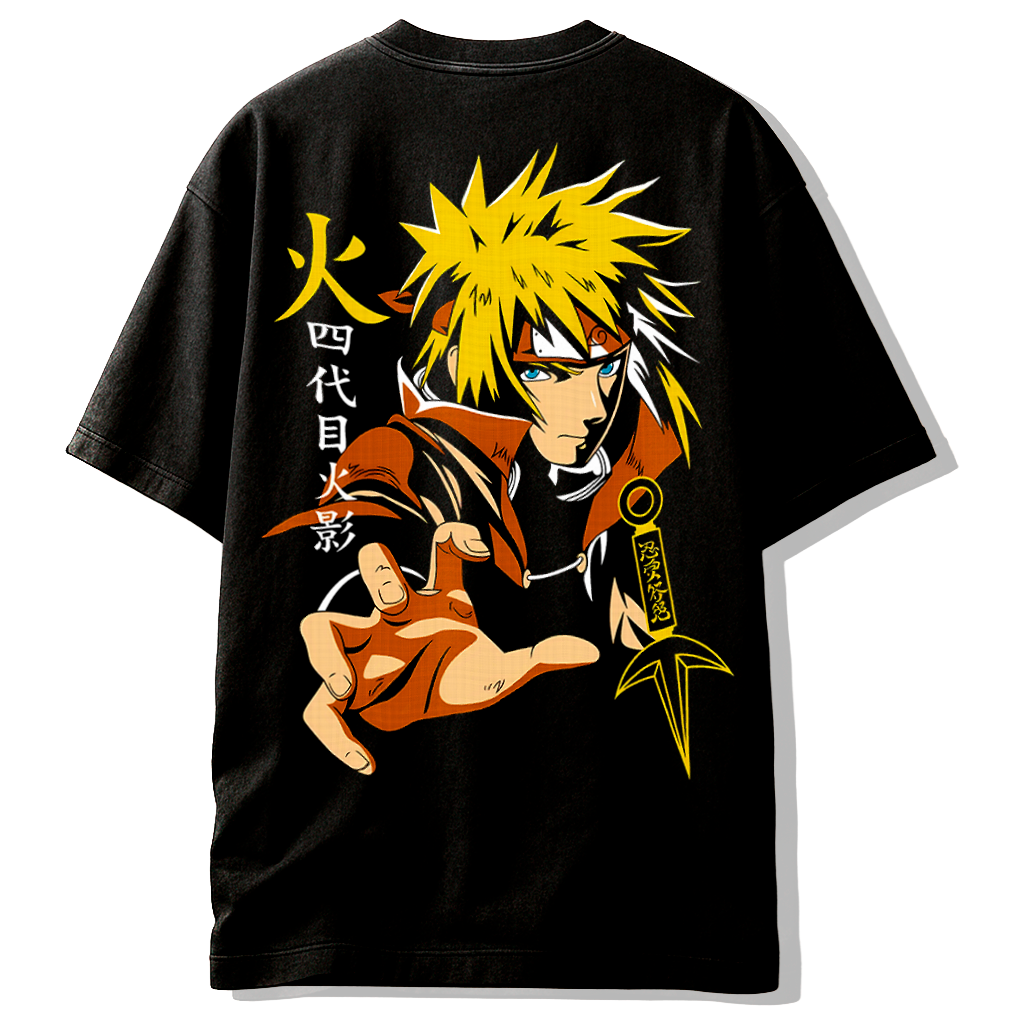 Camiseta Minato Namikaze – Relámpago Amarillo de Konoha