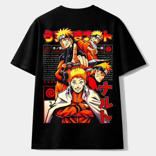 Camiseta Naruto Uzumaki – Evolución del Ninja