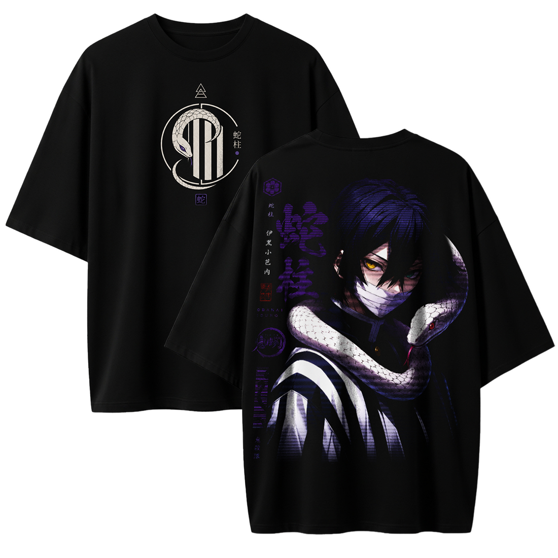 Polera Obanai Iguro Kimetsu no Yaiba Oversize