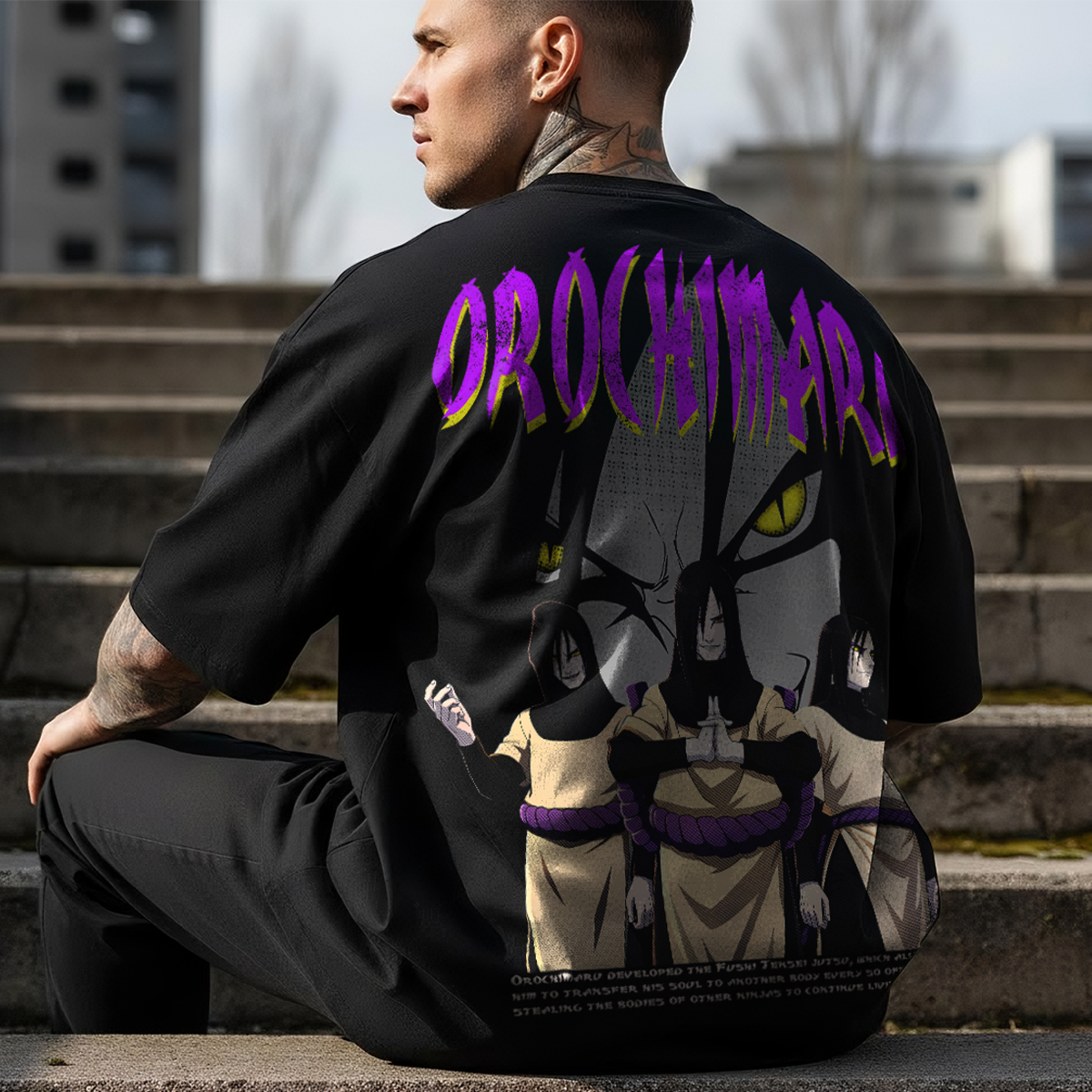 Camiseta oversize Streetwear Orochimaru – Villano Legendario