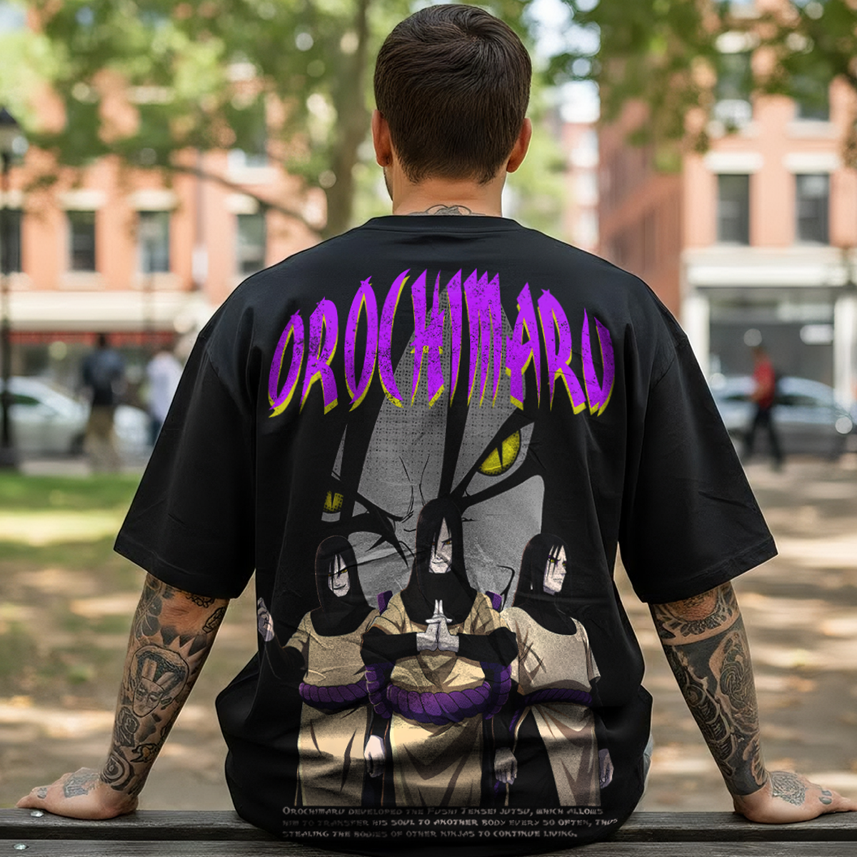 Camiseta oversize Streetwear Orochimaru – Villano Legendario