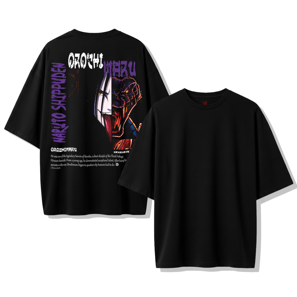 Camiseta oversize Orochimaru Oscuridad Interior – Poder Prohibido