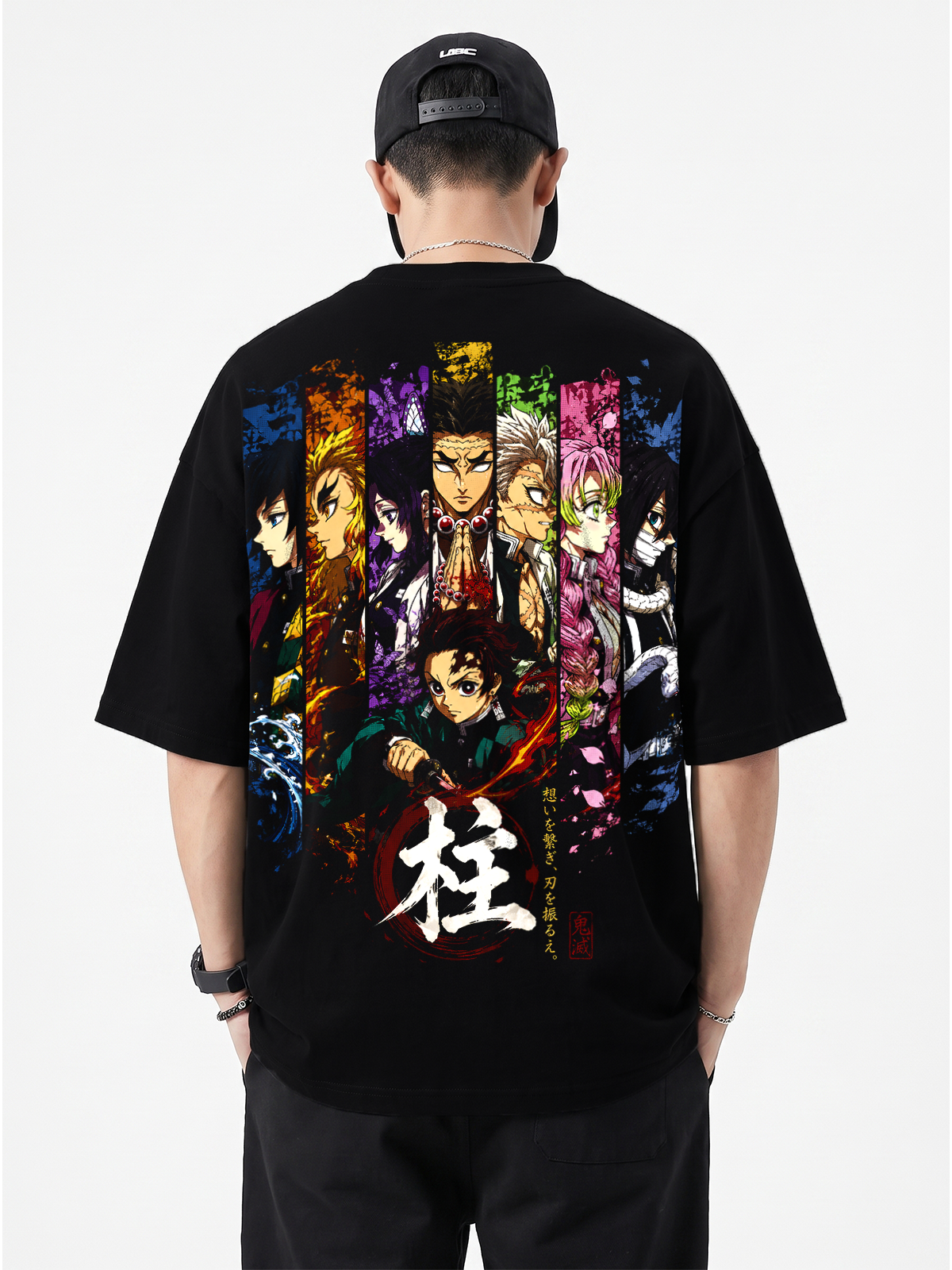 Polera Anime Pilares Demon Slayer Kimetsu Oversize