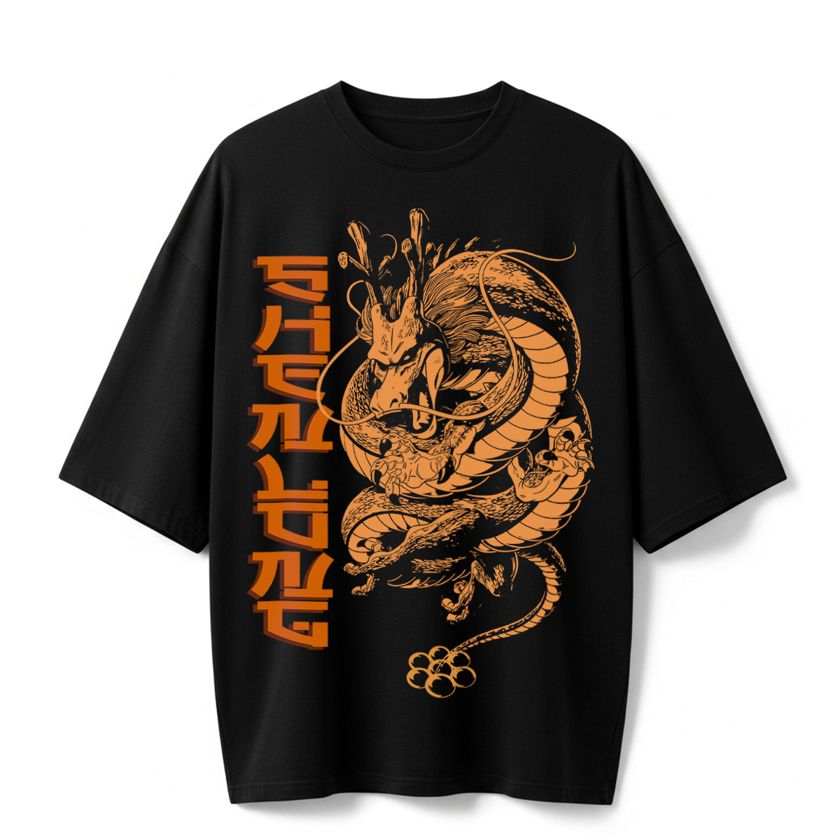 Camiseta Oversize Dragón Shenlon Estilo Anime Streetwear